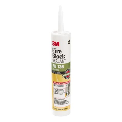 3M Fire Block Sealant 10 1 Oz Gray Paintable Cementitious Caulk In The