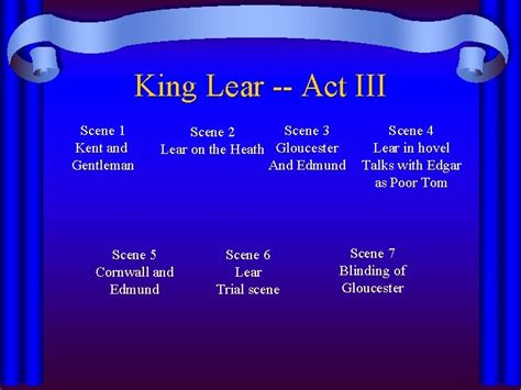 King Lear Structure Characters And Themes King Lear