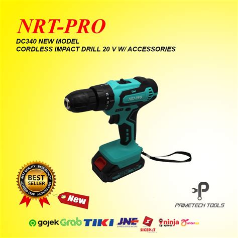 Jual NRT PRO DC340 Bor Baterai Cordless Impact Drill 20 V With