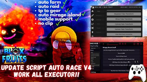 Script Blox Fruit Auto Race V Auto Mirage Island Tp To Gear