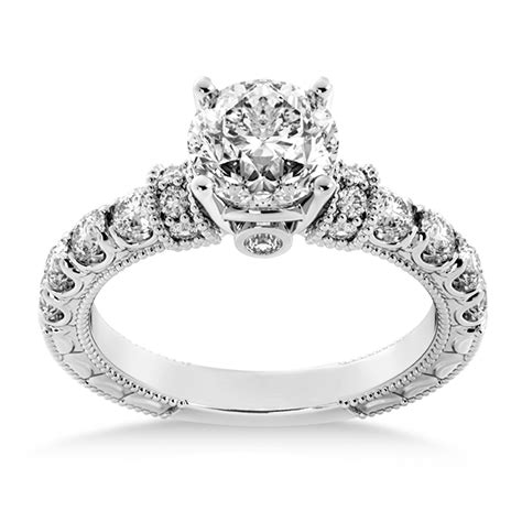 Diamond Vintage Style Engagement Ring Palladium (0.52ct) - AZ10411