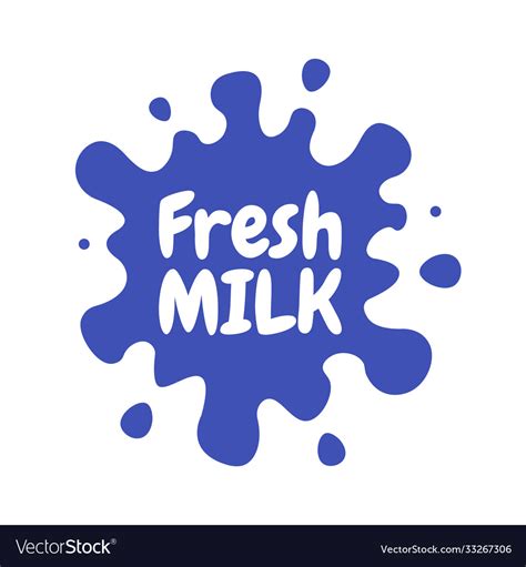 Milk Emblems And Dairy Labels With Splashes Vector Image