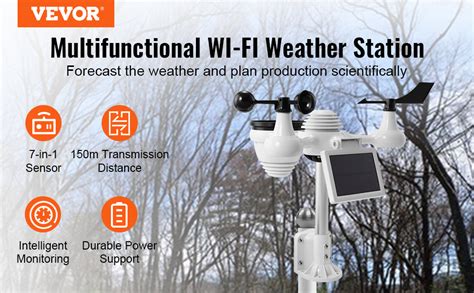 Vevor In Wi Fi Weather Station In Color Display Home Weather