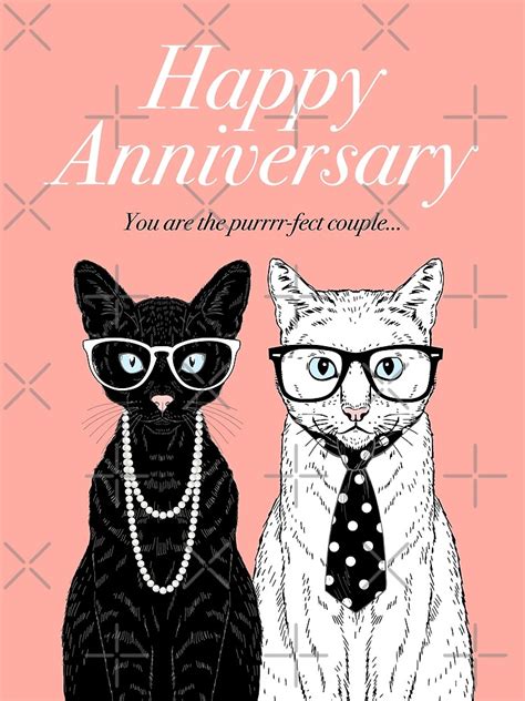 Happy Anniversary Cats Greeting Card For Sale By Paper Bee Gift