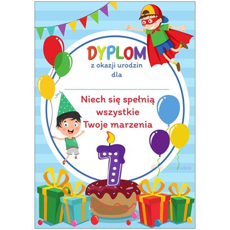 Dyplomy Urodzinowe Pdf Materia Y Pomoce Plansze Edukacyjne Dla Dzieci