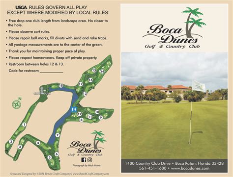 Scorecard - Boca Dunes Golf and Country Club