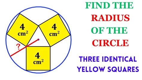 Math Olympiad Can You Find The Radius Of The Circle Three