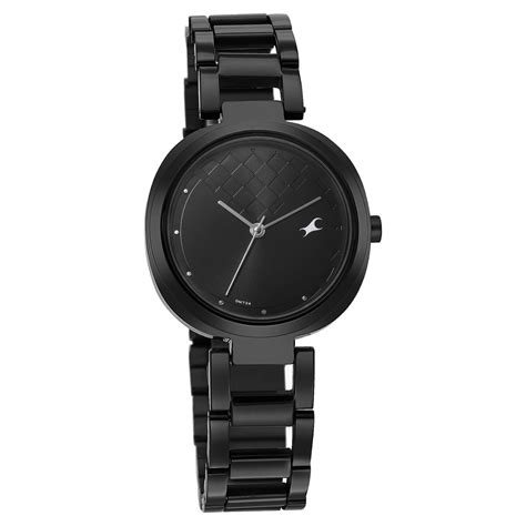 Buy Online Fastrack Stunners Quartz Analog Black Dial Stainless Steel