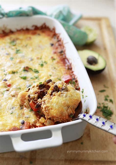 Quinoa Enchilada Bake With Black Beans And Butternut Squash Yummy