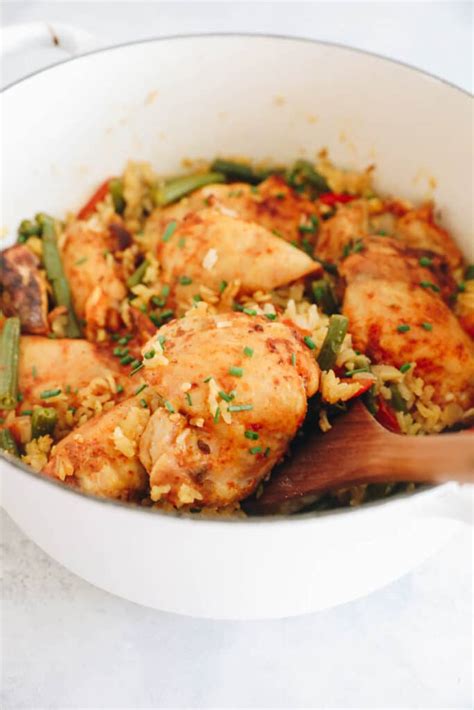 One Pot Chicken and Rice - The Healthy Maven