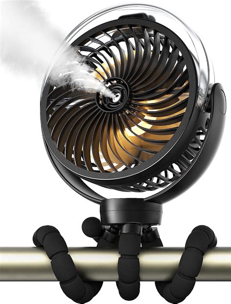 Misting Stroller Fan Mah Battery Operated Portable Fan With Light