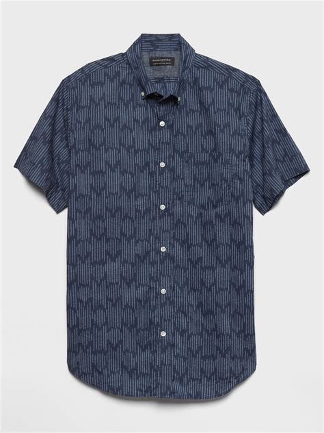 Slim Fit Soft Wash Print Shirt Banana Republic Factory