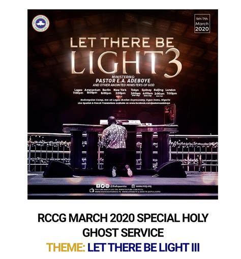 Live Video RCCG MARCH 2020 SPECIAL HOLY GHOST SERVICE DAY ONE LET