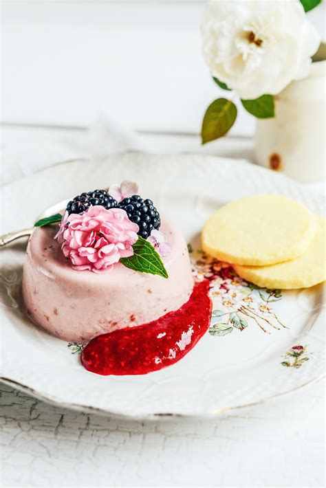 Be Mine Valentine Strawberry Panna Cotta With Lemon Shortbread Stuck