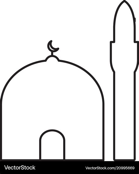 Mosque minaret icon Royalty Free Vector Image - VectorStock