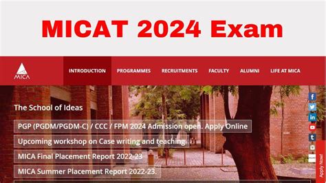 Micat 2024 Exam Phase 2 Admit Card Dates Pattern Syllabus