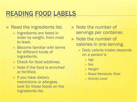 Ppt Food Labels Powerpoint Presentation Free Download Id 2718876