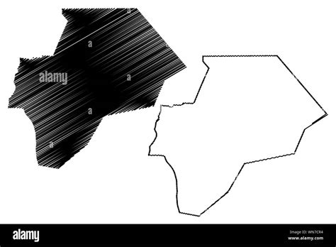 Maan Governorate Hashemite Kingdom Of Jordan Map Vector Illustration