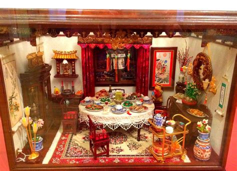 Miniature Dioramas Miniature Rooms Dollhouse Dining Room