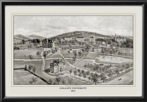 Colgate University - Hamilton NY 1891 Restored Map | Vintage City Maps