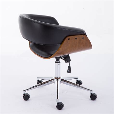 Ok Bs023 Contemporary Bent Wood Walnut Stylish Task Office Chair Swivel