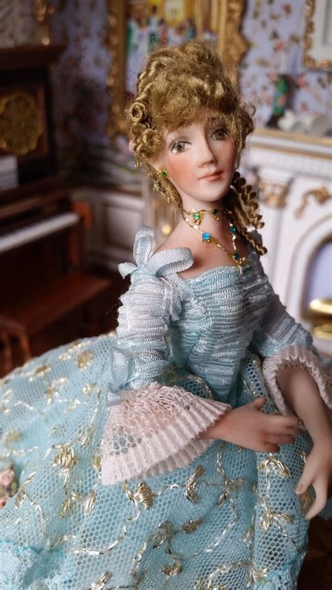 Miniature Dollhouse Artisan Porcelain Lady Stacy Hofman Enameled