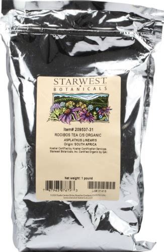 Starwest Botanicals Organic Rooibos Tea Cut And Sifted 1 Lb Kroger