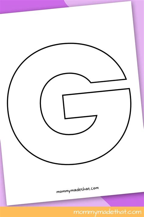 Printable Letter G Free Templates And Outlines