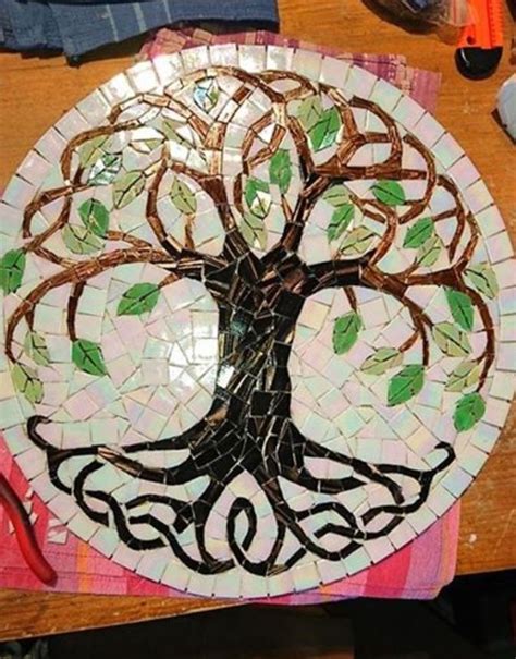 Pin By Mary Separovic On Mosaicos Mosaic Tree Art Tree Mosaic