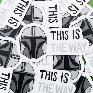 This Is The Way Mandalorian Sticker High Quality Matte Vinyl