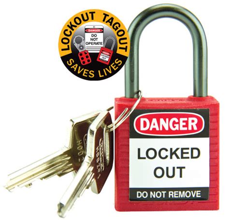 Lockout Padlock Compact Nylon Brady With Aluminium Shackle