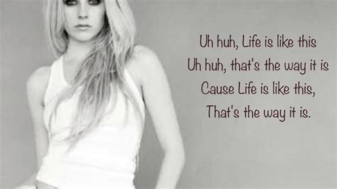 Avril Lavigne Complicated Lyrics Youtube