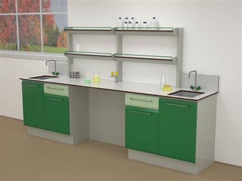 Laboratory Bench With Sink Erio With Shelves