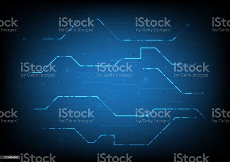 Pcb 추적 데이터 전송 하이테크 기술 디지털 배경 회로 기판 Cpu에 대한 스톡 벡터 아트 및 기타 이미지 Cpu 개념