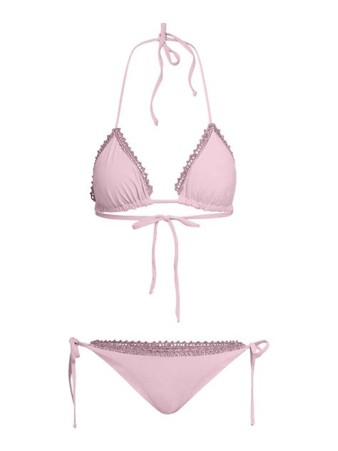 Bikini Triangle Model Bra Briefs With Laces Tone On Tone Embroidery DetailComposition 72