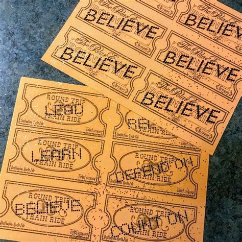 Polar Express Printable Golden Tickets