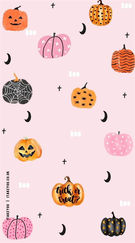 20 Chic And Preppy Halloween Wallpaper Inspirations Trick Or Treat Pink Wallpaper For Desktop