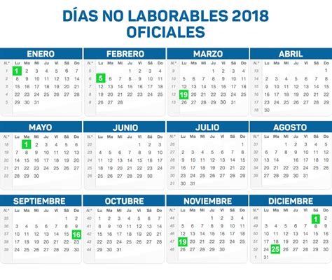 Calendario Dias Festivos Mexico