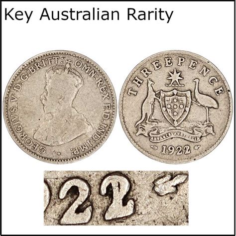 Australia Silver Threepence Overdate Acpd Colonial