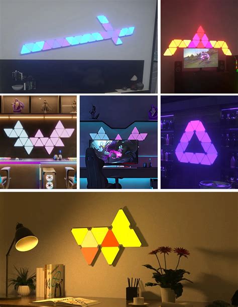 Banqcn Triangle Led Lights Gaming Room Decor Lights For A Game Room