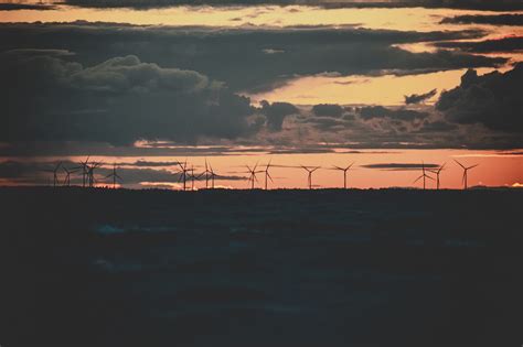 Beach Wind Turbines Sunset Free Photo On Pixabay Pixabay