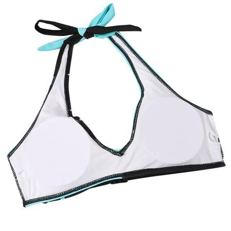 Maillot de bain bikini dos ouvert taille haute sexy imprimé fendu pour