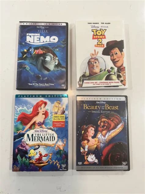 DISNEY 8 DVD Disc Lot Platinum/Collectors Ed. Toy Story Mermaid Nemo ...