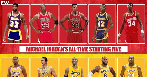 Michael Jordan's All-Time Starting Five vs. LeBron James' All-Time ...