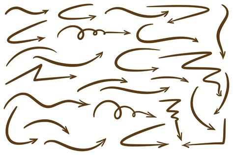 Hand Drawn Modern Arrows Set Design 29838968 Vector Art At Vecteezy