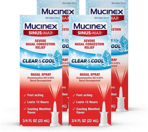 Amazon Mucinex Nasal Decongestant Spray Sinus Max Severe Nasal