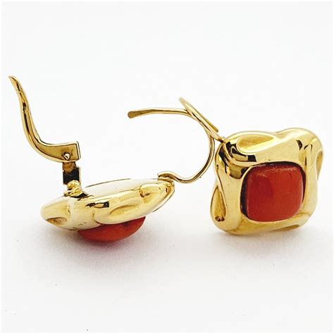 18 Kt Gold Earrings Coral Catawiki