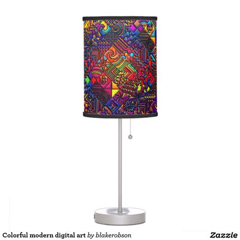 Colorful Modern Digital Art Desk Lamp With Images Art Table Lamps