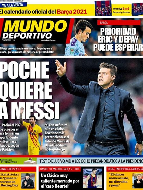 La Portada Del Diario Mundo Deportivo 27 12 2020