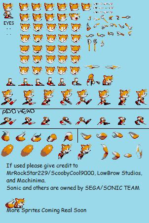 Sonic Tails Sprite Sheet